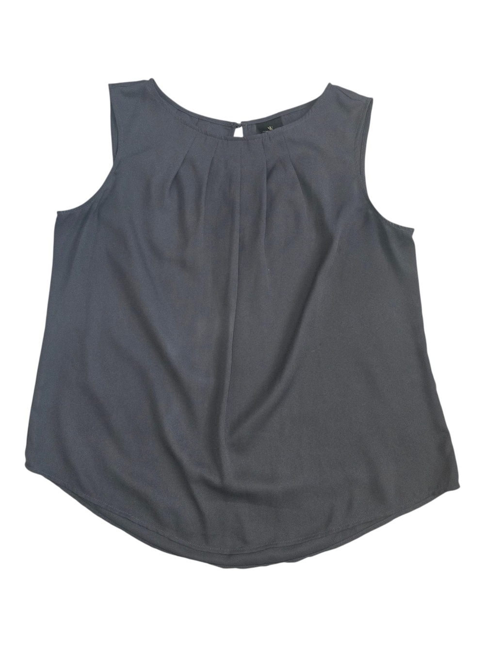 Worthington Petite Gray Sleeveless Pleated Neck Camisole